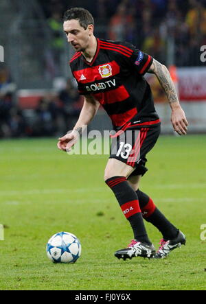 Roberto Hilbert in der Champions League Spiel Bayer Leverkusen - FC Barcelona 9. Dezember 2015 in der Bay Arena Stockfoto