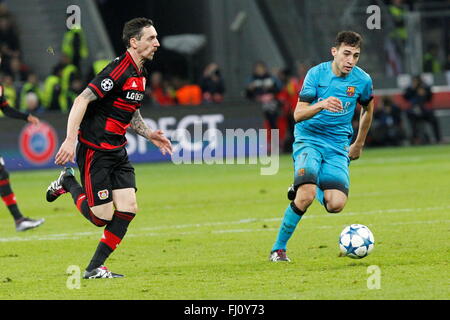 Roberto Hilbert in der Champions League Spiel Bayer Leverkusen - FC Barcelona 9. Dezember 2015 in der Bay Arena Stockfoto