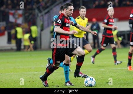 Roberto Hilbert in der Champions League Spiel Bayer Leverkusen - FC Barcelona 9. Dezember 2015 in der Bay Arena Stockfoto