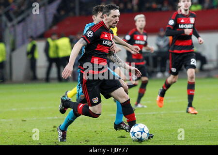 Roberto Hilbert in der Champions League Spiel Bayer Leverkusen - FC Barcelona 9. Dezember 2015 in der Bay Arena Stockfoto