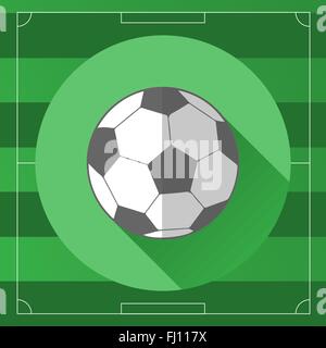 Klassische Fußball auf dem Sportplatz Vorlage Hintergrund. Outdoor-Sport digitale Hintergrund Vektor Icon. Stock Vektor