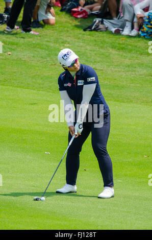 Chonburi, Thailand. 27. Februar 2016. Amy Yang von Südkorea in Honda LPGA Thailand 2016 im Siam Country Club, Pattaya Old Course am 27. Februar 2016 in Chonburi, Thailand. Bildnachweis: Chatchai Somwat/Alamy Live-Nachrichten Stockfoto