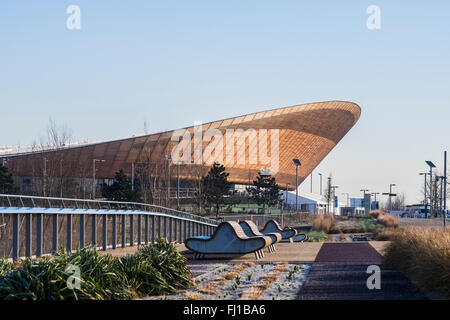 Velodrom Lee Valley VeloPark, Stratford, London, England, Vereinigtes Königreich Stockfoto