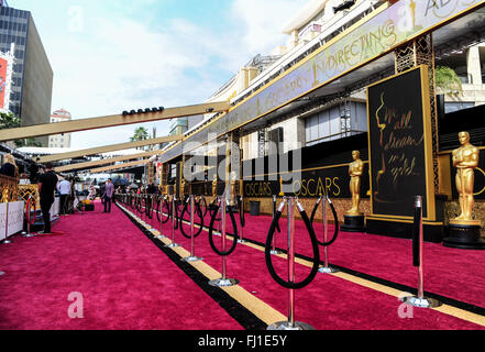 Los Angeles, USA. 27. Februar 2016. Der Eingang des Ganges ist gesehen in Los Angeles, USA, am 27. Februar 2016. 88. Oscar-Verleihung wird am 28. Februar stattfinden. Bildnachweis: Zhang Chaoqun/Xinhua/Alamy Live-Nachrichten Stockfoto