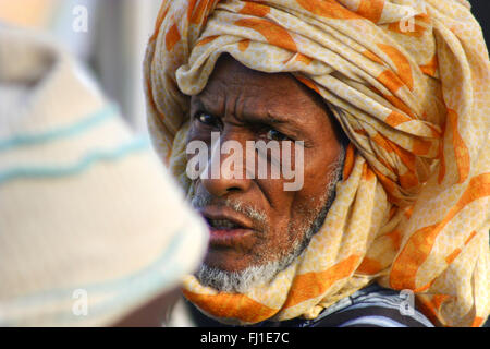 Mali-Porträt von Tuareg Mann in Djenné Stockfoto