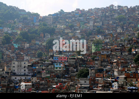 De Favela Rocinha, Rio de Janeiro, Brasilien Stockfoto