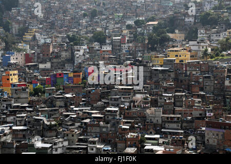 De Favela Rocinha, Rio de Janeiro, Brasilien Stockfoto