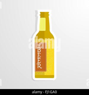 Bierflasche jubelt Vektor-illustration Stock Vektor