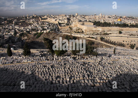 Ölberg jüdischer Friedhof - Jerusalem - Israel Stockfoto