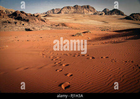 Landschaft von Wadi Rum, Jordanien Stockfoto