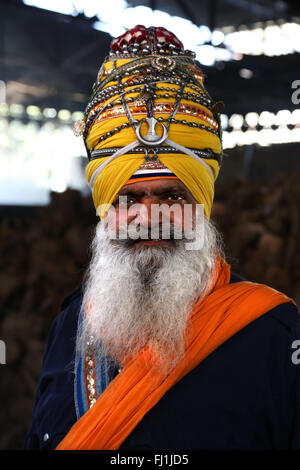 Sikh saint Mann in Golden Temple Harmandir Sahib, Amritsar, Punjab, Indien Stockfoto