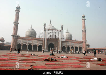 Jama Masjid (Große Moschee) von Old Delhi, Indien Stockfoto