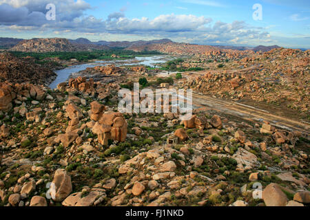 Hampi und um, Karnataka, Indien (Querformat) Stockfoto