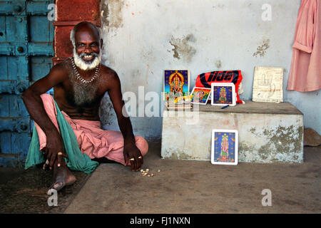 Sadhu hinduistischen heiligen Mann in Kanyakumari, Indien Stockfoto