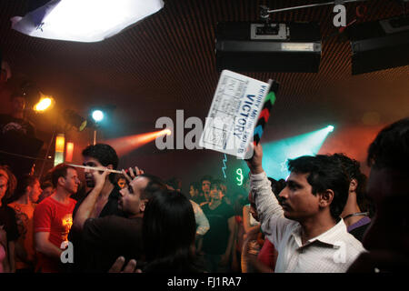 Klappe während der Dreharbeiten Bollywood Film in Mumbai, Indien Stockfoto