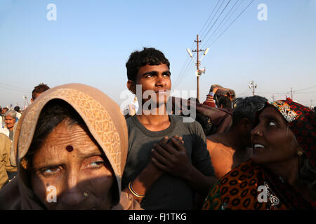Maha Kumbh Mela 2013 - Menschen und Masse - Januar - Februar 2013 Stockfoto