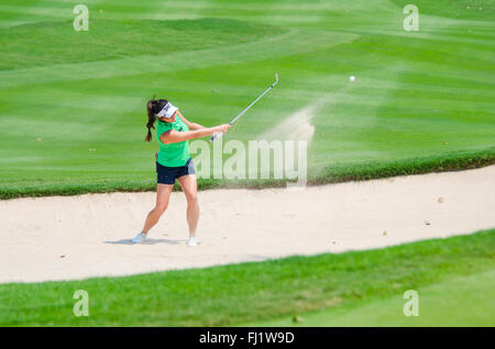 Chonburi, Thailand. 28. Februar 2016. Gerina Piller von Staaten in Honda LPGA Thailand 2016 im Siam Country Club, Pattaya Old Course am 28. Februar 2016 in Chonburi, Thailand. Bildnachweis: Chatchai Somwat/Alamy Live-Nachrichten Stockfoto