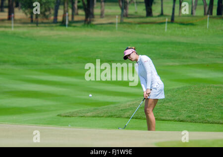 Chonburi, Thailand. 28. Februar 2016. Sandra Gal von Staaten in Honda LPGA Thailand 2016 im Siam Country Club, Pattaya Old Course am 28. Februar 2016 in Chonburi, Thailand. Bildnachweis: Chatchai Somwat/Alamy Live-Nachrichten Stockfoto