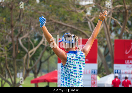 Chonburi, Thailand. 28. Februar 2016. : Lexi Thompson USA Champion des Honda LPGA Thailand 2016 im Siam Country Club, Pattaya Old Course am 28. Februar 2016 in Chonburi, Thailand. Stockfoto