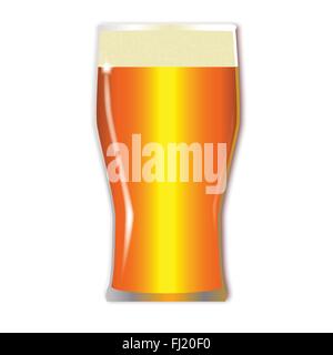 Eine traditionelle ein Pint Lager Longdrinkglas Stock Vektor