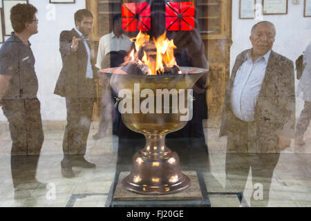 Zoroastrischen Feuertempels ewige Flamme, Atash Behram, Yazd, Iran Stockfoto