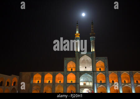 Amir Chakhmagh komplexe bei Nacht, Yazd, Iran Stockfoto