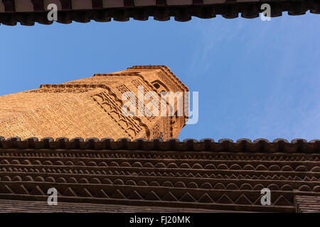 Mudéjar Kirche Santa María, Tauste, Cinco Villas, Zaragoza Provinz, Aragon, Spanien Stockfoto