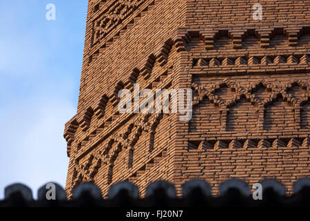 Mudéjar Kirche Santa María, Tauste, Cinco Villas, Zaragoza Provinz, Aragon, Spanien Stockfoto