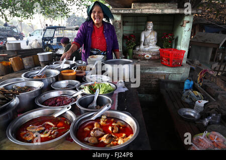 Street Food vendor in Bagan, Myanmar Stockfoto
