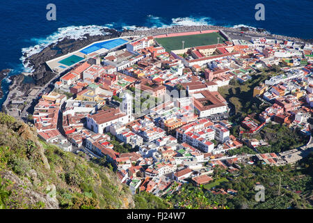 Blick von oben auf die Stadt Garachico, Teneriffa, Kanarische Inseln, Spanien Stockfoto