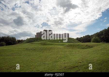 Stafford Castle, der Kernburg. Erbaut ca. 1100AD von Norman. Im Auftrag von Robert Stafford. Stockfoto