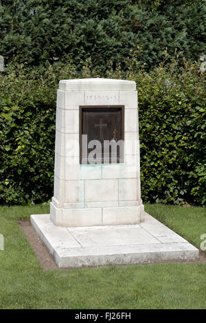 Der Friedhof registrieren Feld CWGC Milsbeek War Cemetery in Milsbeek, Limburg, Niederlande. Stockfoto
