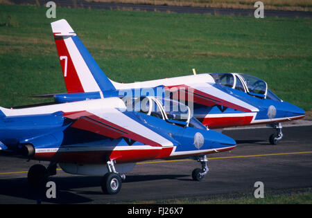 Haute-Saône (70), base Aerienne de Luxeuil Saint Sauveur, La Patrouille de France, Alpha Jet / / Frankreich, Haute-Saône (70), Luft-Ba Stockfoto