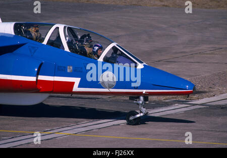 Haute-Saône (70), base Aerienne de Luxeuil Saint Sauveur, La Patrouille de France, Alpha Jet / / Frankreich, Haute-Saône (70), Luft-Ba Stockfoto