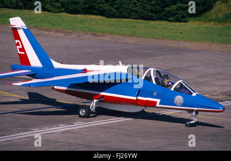 Haute-Saône (70), base Aerienne de Luxeuil Saint Sauveur, La Patrouille de France, Alpha Jet / / Frankreich, Haute-Saône (70), Luft-Ba Stockfoto