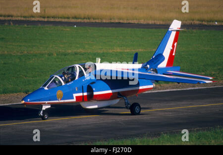 Haute-Saône (70), base Aerienne de Luxeuil Saint Sauveur, La Patrouille de France, Alpha Jet / / Frankreich, Haute-Saône (70), Luft-Ba Stockfoto