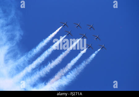 Haute-Saône (70), base Aerienne de Luxeuil Saint Sauveur, La Patrouille de France / / Frankreich, Haute-Saône (70), air Base von Luxe Stockfoto