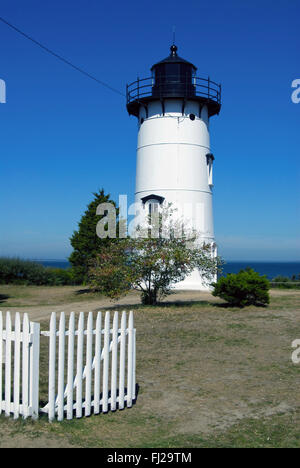 Osten Chop Light Tower von caisson Bau an einem Sommertag auf Martha's Vineyard Insel in New England. Stockfoto