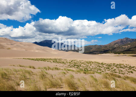 GREAT SAND DUNES NATIONAL PARK enthält die größten Sanddünen in Nord-Amerika - COLORADO Stockfoto