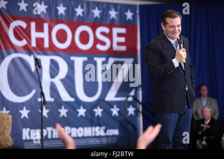 Republikanische Präsidentschaftskandidat Senator Ted Cruz während der mutigen konservativen Nevada Rallye mit Glenn Beck von gehosteten halten das Versprechen PAC im Henderson Convention Center 21. Februar 2016 in Henderson, Nevada. Stockfoto