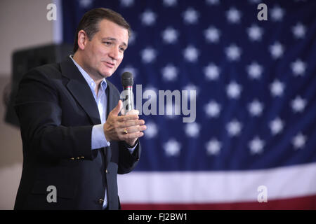Republikanische Präsidentschaftskandidat Senator Ted Cruz während der mutigen konservativen Nevada Rallye mit Glenn Beck von gehosteten halten das Versprechen PAC im Henderson Convention Center 21. Februar 2016 in Henderson, Nevada. Stockfoto