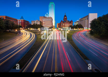 Dealey Plaza, im historischen West End Viertel der Innenstadt von Dallas, Texas, ist der Ort der Ermordung von JFK Stockfoto