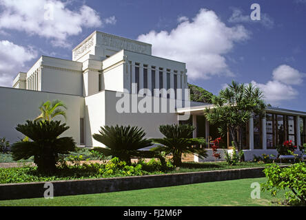 MORMON TABERNACLE in LAIE, ein Mormone Entwicklung seit 1864 - OAHU, HAWAII Stockfoto