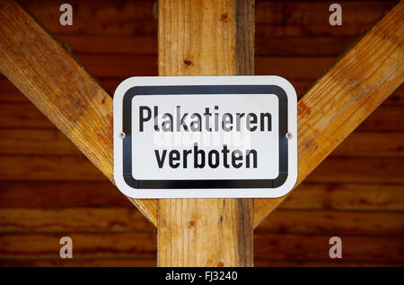 FLYPOSTING VERBOTEN Stockfoto