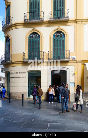 Museo Casa Natal Museum Geburtshaus Pablo Picasso geboren wurde, jetzt Picasso Stiftung in Malaga, Andalusien. Spanien. Stockfoto