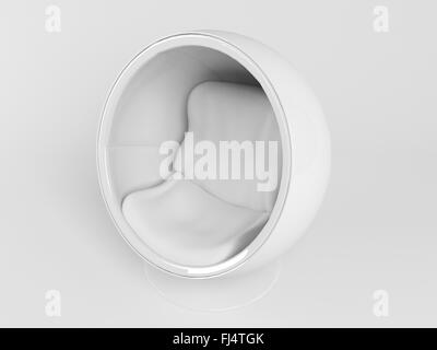 Futuristisches Interieur Stuhl im Inneren eine weiße 3d Bühne Stockfoto