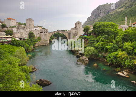 Stari Most, alte Brücke von Mostar, Bosnien und Herzegowina, Mostar Stockfoto