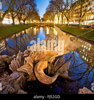 Triton-Brunnen von Königsallee, Deutschland, Nordrhein-Westfalen, Düsseldorf Stockfoto