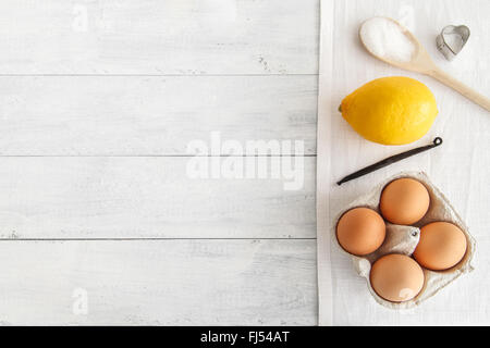 Backen flach legen Stockfoto