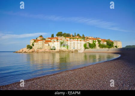 Ilet und Hotel resort Sveti Stefan, Montenegro Stockfoto